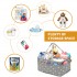 EB2048 - Kono Baby Nappy Caddy Organiser With Storage - Star Print Grey